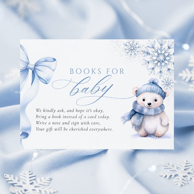 Tarjeta De Recepción Blue Winter Polar Bear Books for Baby Card (Subido por el creador)