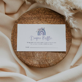 Tarjeta De Recepción Blue y Purple Boho Dusty | Arcoiris Diaper Raffle