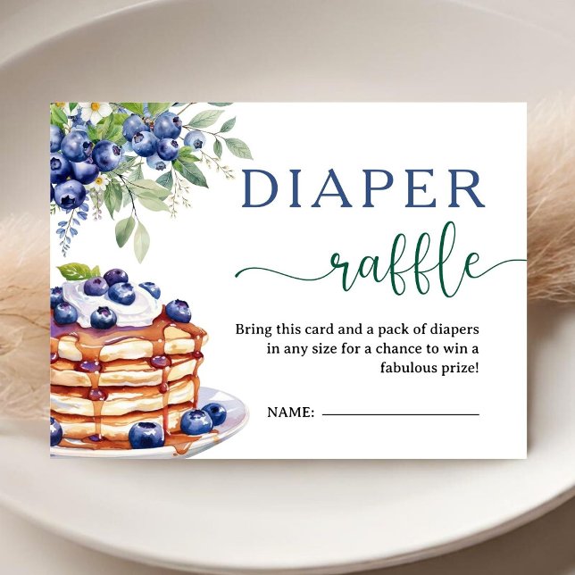 Tarjeta De Recepción Blueberry Baby Brunch Baby Shower Diaper Raffle (Subido por el creador)