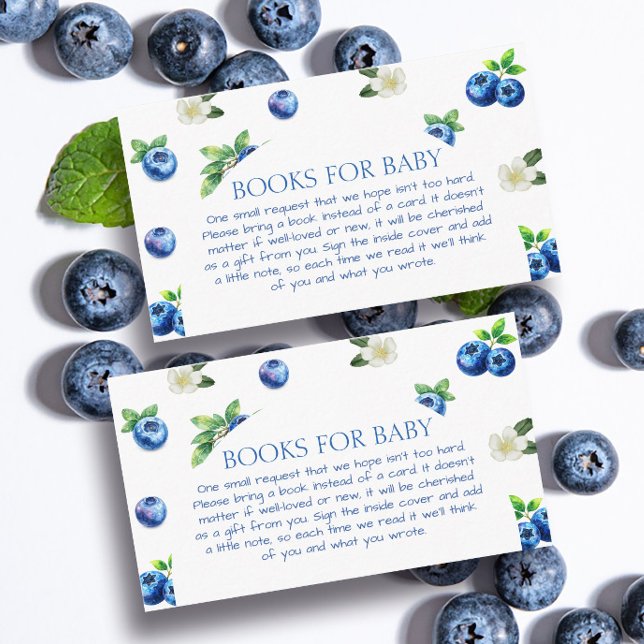 Tarjeta De Recepción Blueberry Baby Shower Books for Baby (Subido por el creador)