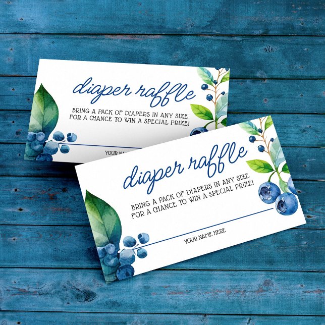 Tarjeta De Recepción Blueberry Baby Shower Diaper Raffle (Subido por el creador)