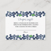 Blueberry Baby Shower Diaper Raffle Berry Sweet