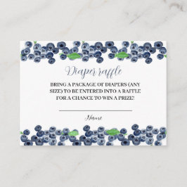 Tarjeta De Recepción Blueberry Baby Shower Diaper Raffle Berry Sweet