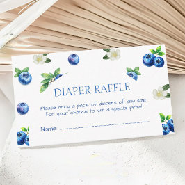 Tarjeta De Recepción Blueberry Baby Shower Diaper Raffle Ticket