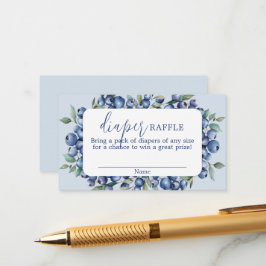 Tarjeta De Recepción Blueberry Diaper Raffle Card