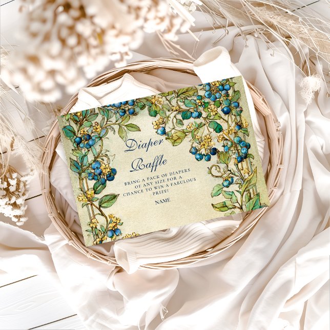 Tarjeta De Recepción Blueberry Garden Vintage Diapper Raffle  (Subido por el creador)