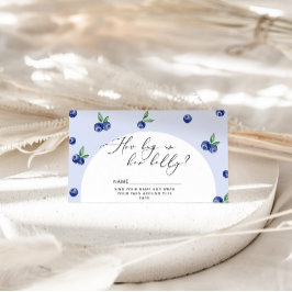 Tarjeta De Recepción Blueberry qué tan grande es la barriga de mamá