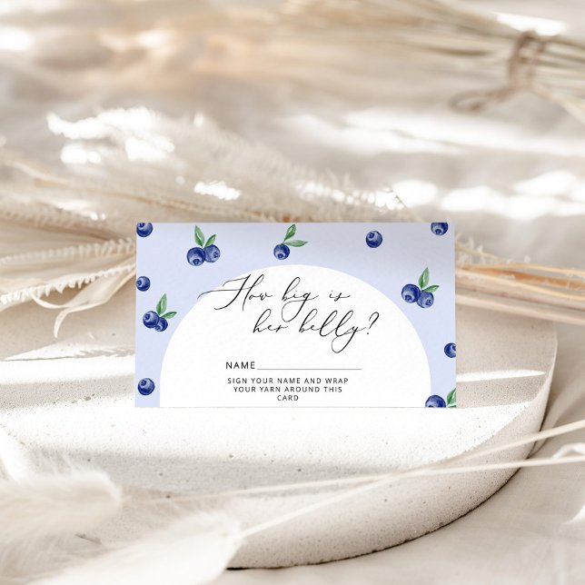 Tarjeta De Recepción Blueberry qué tan grande es la barriga de mamá (Subido por el creador)