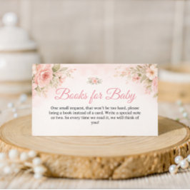 Tarjeta De Recepción Blush Floral Baby in Bloom Books for Baby