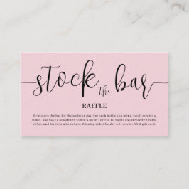 Tarjeta De Recepción Blush Pink Stock the bar Bridal Shower 