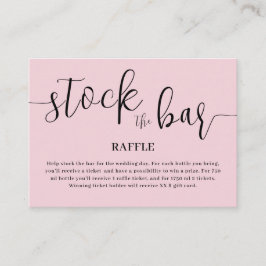 Tarjeta De Recepción Blush Pink Stock the bar Bridal Shower 