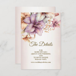 Tarjeta De Recepción Boda acuarela Boho Flores rosas elegantes