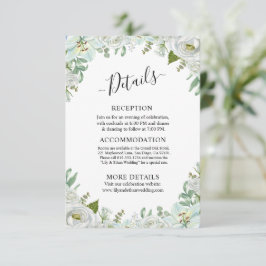 Tarjeta De Recepción Boda Acuarela Romántica
