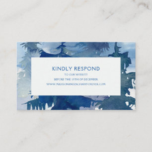 Tarjeta De Recepción Boda acuática de selva de montaña rusa RSVP