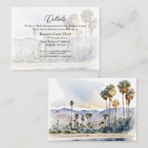 Tarjeta De Recepción Boda acuático de Santa Barbara Beach Waterfront