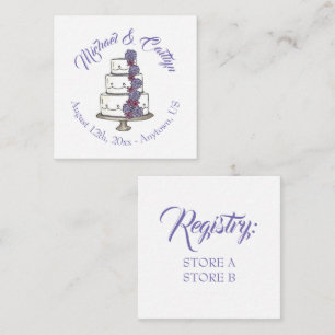 Tarjeta De Recepción Boda Aniversario del Pastel de Novias