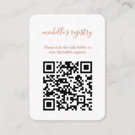 Tarjeta De Recepción Boda Aperol Spritz BridalShower Detalles Código QR