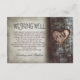 Tarjeta De Recepción boda arbolado con buenas cartas rústicas