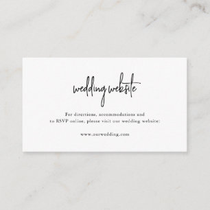 Tarjeta De Recepción Boda atemporal elegante blanca y negra