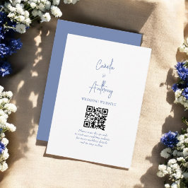 Tarjeta De Recepción Boda azul