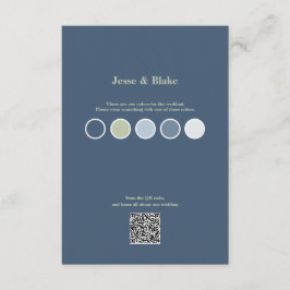 Tarjeta De Recepción Boda azul con cierre de patrón de trabajo en red