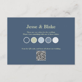 Tarjeta De Recepción Boda azul con patrón de laberinto