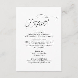 Tarjeta De Recepción Boda azul turbio y elegante de estilo clásico del 