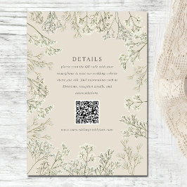 Tarjeta De Recepción Boda beath beath detalla el código QR