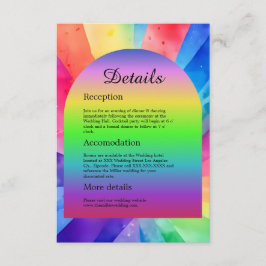 Tarjeta De Recepción boda bisexual lgbtq