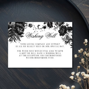 Tarjeta De Recepción Boda blanco gótico clásico que desea lo mejor