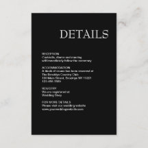 Boda blanco y negro moderno simple