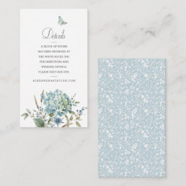 Tarjeta De Recepción Boda Bohemiano de color azul