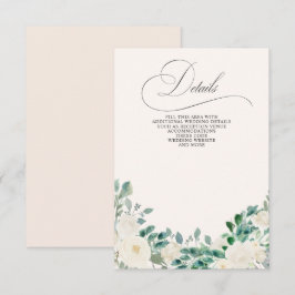 Tarjeta De Recepción Boda boho elegante de verano primavera marfil flor