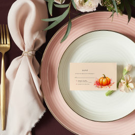 Tarjeta De Recepción Boda botánica de calabaza de otoño RSVP