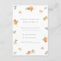 Boda Botánica de Cute Naranja Floral Boho RSVP