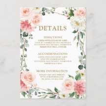Boda Botánica Geométrica Dorada Floral Rosa Sonroj