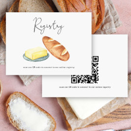 Tarjeta De Recepción Boda Butter Together - código QR para registro