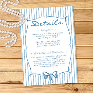 Tarjeta De Recepción Boda caprichosa de arco iris de acuarela azul