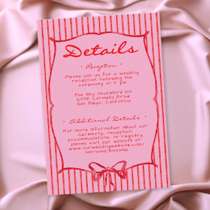 Tarjeta De Recepción Boda caprichosa de arco iris rojo de acuarela