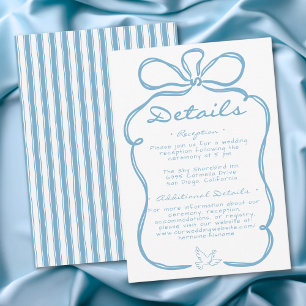Tarjeta De Recepción Boda caprichosa de franja floral dibujada a mano a