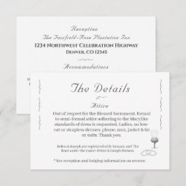 Tarjeta De Recepción Boda Católica Gracia Nupcial 