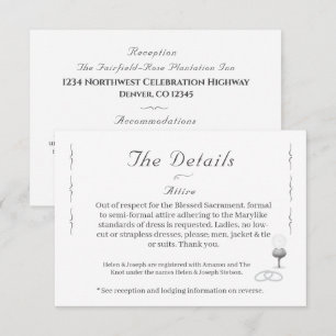 Tarjeta De Recepción Boda Católica Gracia Nupcial
