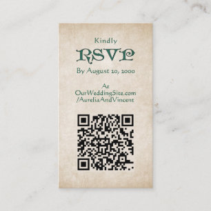 Tarjeta De Recepción Boda Celta de espadas