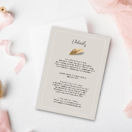 Tarjeta De Recepción Boda clásica y elegante