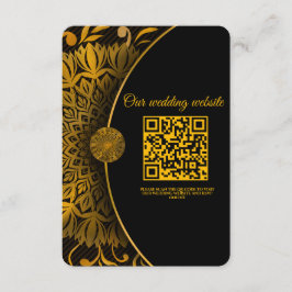 Tarjeta De Recepción Boda clásico elegante de Mandala