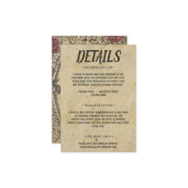 Tarjeta De Recepción Boda clásico marrón