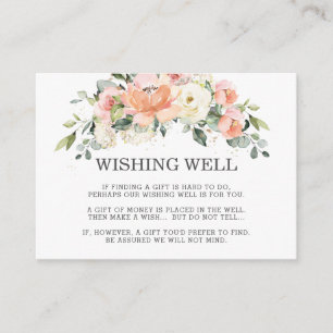 Tarjeta De Recepción Boda color marfil blanco rosado con flores que des