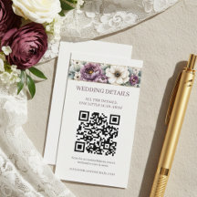 Boda con código QR floral Mauve & Sage
