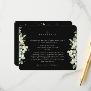 Tarjeta De Recepción Boda con Coprosma+Eucalipto