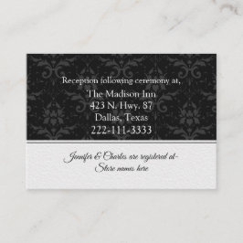 Tarjeta De Recepción Boda Contemporánea Chic